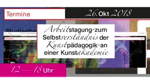 Miniaturansicht - Arbeitstagung zum Selbstverständnis der Kunstpädagogik an einer Kunstakademie, Panel 1