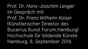 Miniaturansicht - Im Gespräch: Hans-Joachim Lenger und Franz Wilhelm Kaiser, Sept. 2016