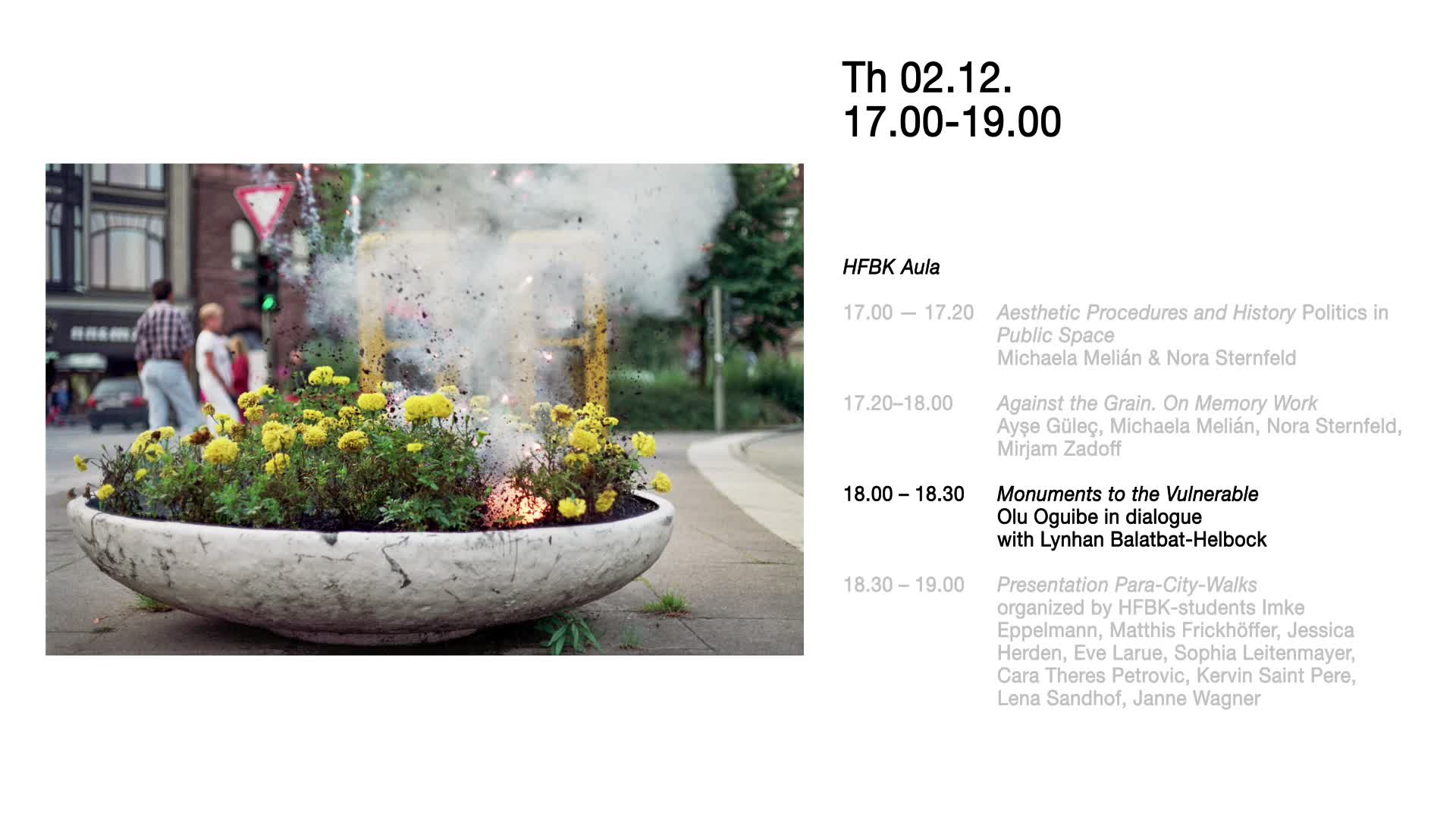 HFBK: Programme: Counter-Monuments and Para-Monuments. Contested Memory in  Public Space