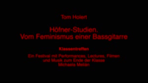 Miniaturansicht - Tom Holert – Höfner-Studien. Vom Feminismus einer Bassgitarre – Lecture