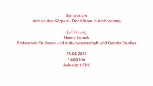 Miniaturansicht - Archive des Körpers - Der Körper in Archivierung - Einführung - Hanne Loreck