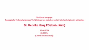 Miniaturansicht - Die blinde Synagoge: Typologische Verhandlungen des Verhältnisses von jüdischer und christlicher Religion im Mittelalter