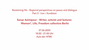 Vorschaubild - Sanaz Azimipour - Writer, activist and lecturer.